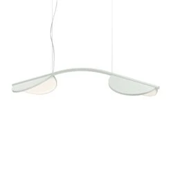 FLOS Almendra Arch LED-Hängelampe, Lang, Weiß