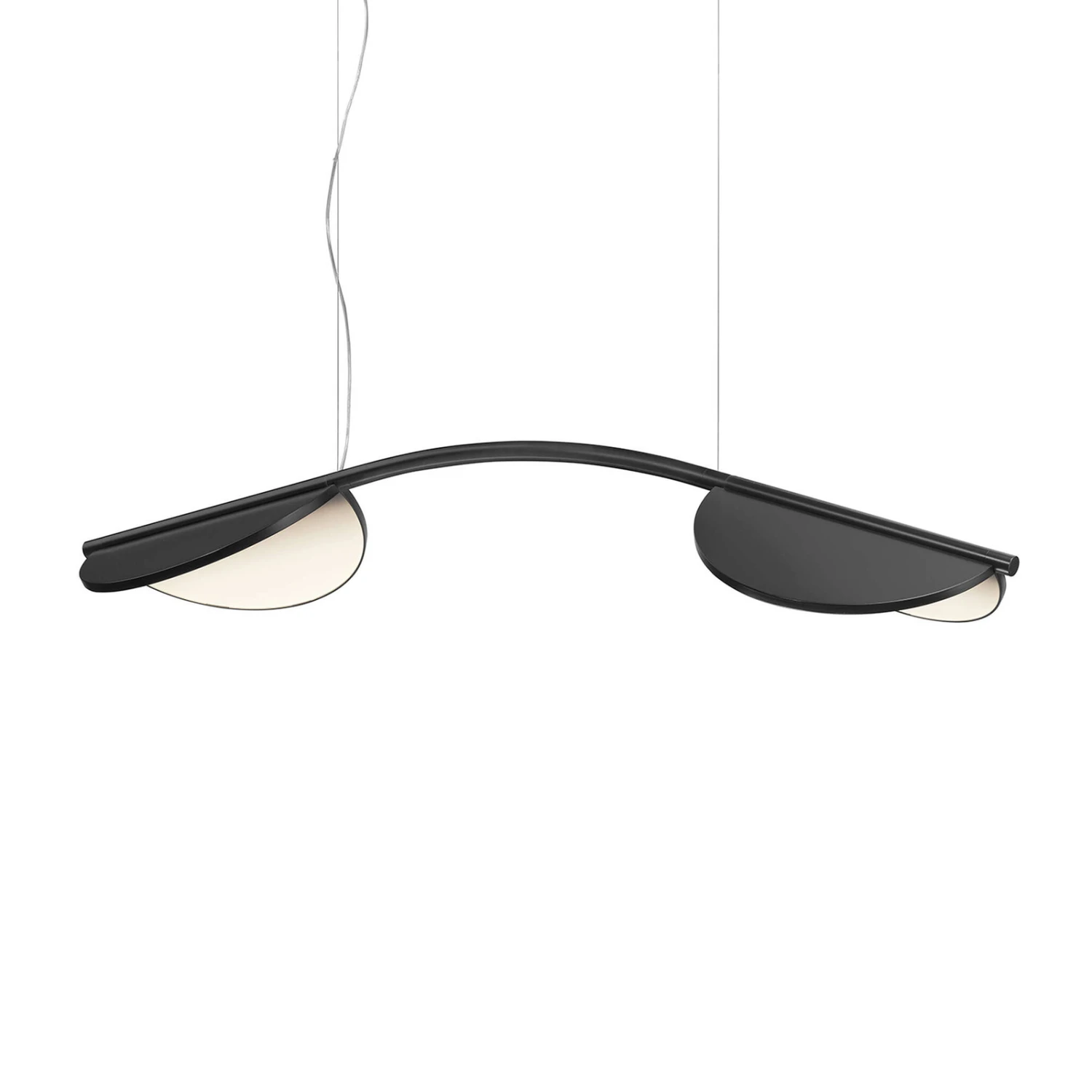 FLOS Almendra Arch LED-Hängelampe, lang, anthrazit FLOS Almendra Arch LED-Hängelampe, Lang, Anthrazit -FLOS 10000245