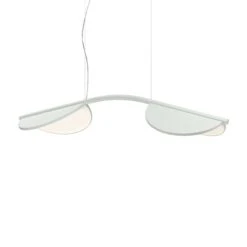 FLOS Almendra Arch LED-Hängelampe, Kurz, Weiß