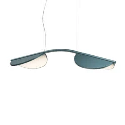 FLOS Almendra Arch LED-Hängelampe, Kurz, Blau
