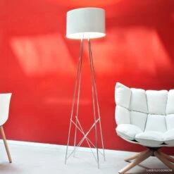 FLOS RAY F2 - Stehleuchte Mit Weißem Schirm -FLOS 3510032 1