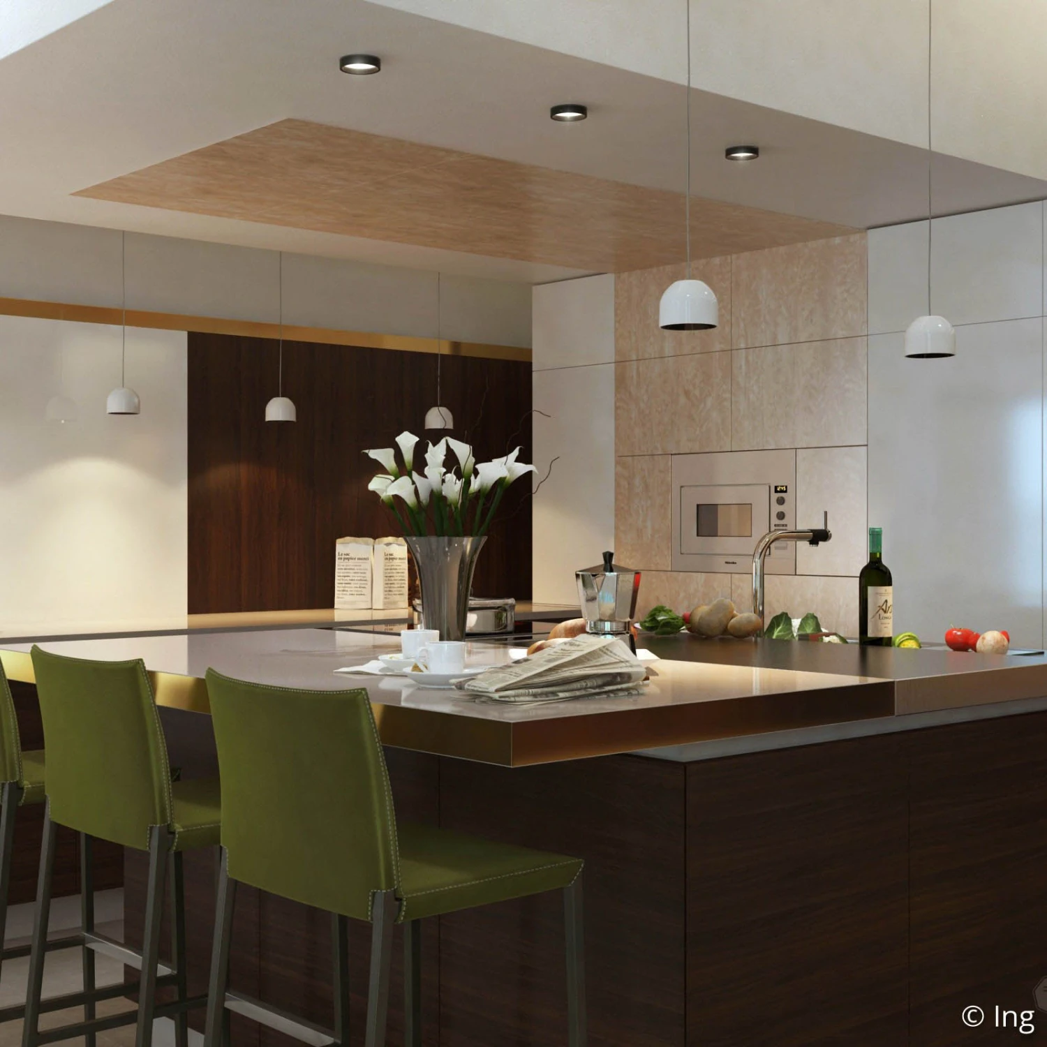 FLOS Wan S - weiße Hängeleuchte FLOS Wan S - Weiße Hängeleuchte -FLOS 3510089 3