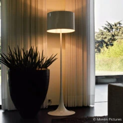 FLOS Spun Light F - Weiße Stehleuchte -FLOS 3510142 1