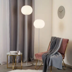 FLOS Glo-Ball Floor 1 Stehleuchte, Silber Matt -FLOS 3510146 6