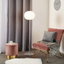 FLOS Glo-Ball Floor 1 Stehleuchte, Silber Matt -FLOS 3510146 7