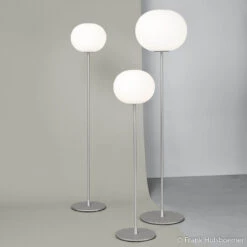 FLOS Glo-Ball Floor 1 Stehleuchte, Silber Matt -FLOS 3510146 8