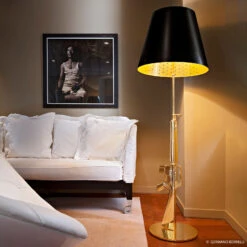 FLOS Lounge Gun - Stehleuchte, Gold-schwarz 3 FLOS Lounge Gun - Stehleuchte, Gold-schwarz -FLOS 3510152 1