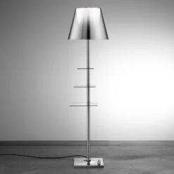 FLOS Bibliotheque Nationale Stehlampe Alu Silber