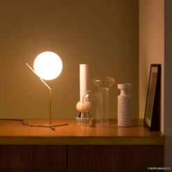 FLOS IC T1 High Tischleuchte, Messing Gebürstet -FLOS 3510294 5