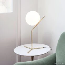 FLOS IC T1 High Tischleuchte, Messing Gebürstet -FLOS 3510294 6