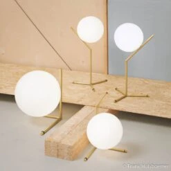 FLOS IC T1 High Tischleuchte, Messing Gebürstet -FLOS 3510294 9