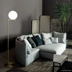 FLOS IC F2 Stehleuchte Messing Gebürstet -FLOS 3510298 3