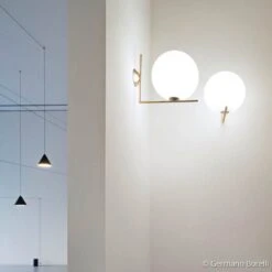 FLOS IC C/W1 Wandleuchte, Messing Gebürstet -FLOS 3510301 6
