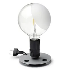 FLOS Lampadina LED-Tischlampe, Schwarz