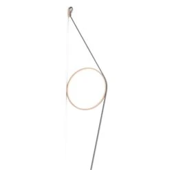 FLOS Wirering Grau LED-Wandleuchte, Ring Pink
