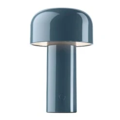 FLOS Bellhop Aufladbare LED-Tischleuchte, Graublau