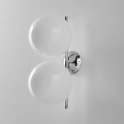 FLOS IC C/W1 Double Wandleuchte Chrom Ø 20 Cm -FLOS 3510668 1