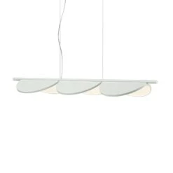FLOS Almendra Linear LED-Hängelampe 3fl, Weiß