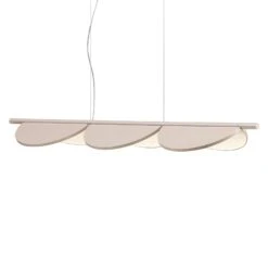 FLOS Almendra Linear LED-Hängelampe 3fl, Rosa