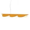 FLOS Almendra Linear LED-Hängelampe 3fl, Ocker