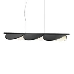 FLOS Almendra Linear LED-Hängelampe 3fl, Anthrazit