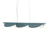 FLOS Almendra Linear LED-Hängelampe 3fl, Blau