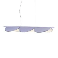 FLOS Almendra Linear LED-Hängelampe 3fl, Flieder