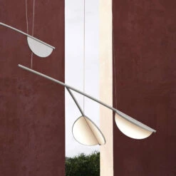 FLOS Almendra Organic Hängelampe 3fl Lang Weiß -FLOS 3510959 1