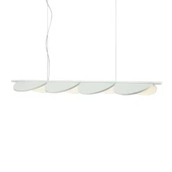 FLOS Almendra Linear LED-Hängelampe 4fl, Weiß