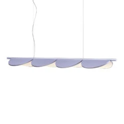 FLOS Almendra Linear LED-Hängelampe 4fl, Flieder